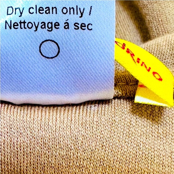 ππ CATHERINE MALANDRINO Camel Tan Wool Ruched Sheath Midi Dress | Sizeβ M - Picture 7 of 10